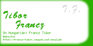 tibor francz business card